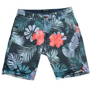 Scotch & Soda Amsterdam Couture Mens Size 29 Floral Print Chino Shorts 8” Inseam